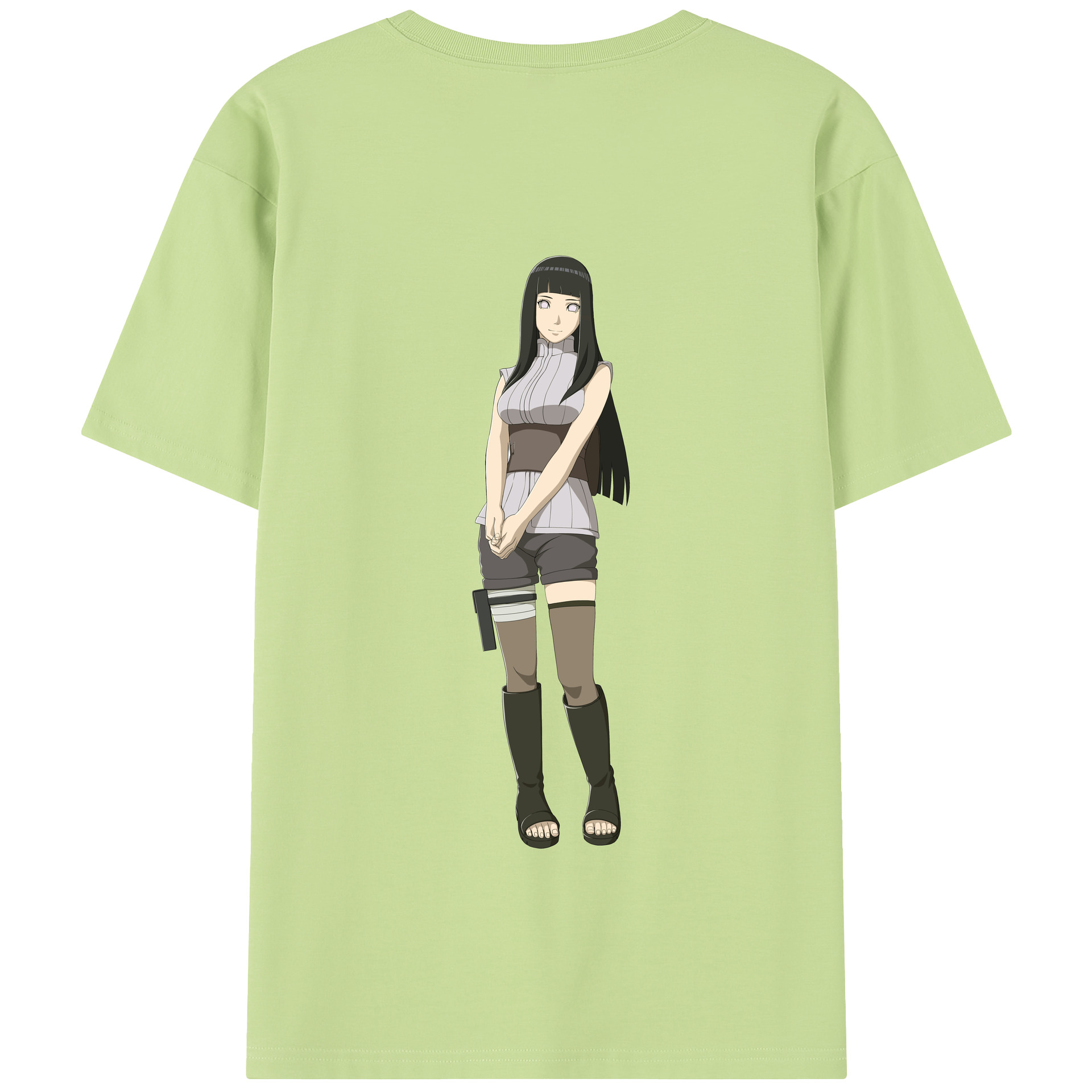 （画像用） NARUTO -ナルト- 日向ヒナタ Hyūga Hinata 綿100％半袖Tシャツ（背面プリント）